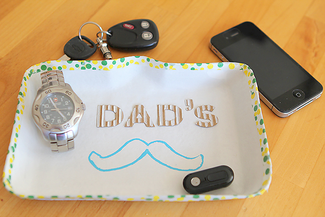 "Dad's Stache" Tray - ha ha!