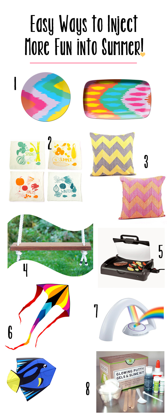 Finds to inject more fun into summer - the indoor rainbow is amazing!