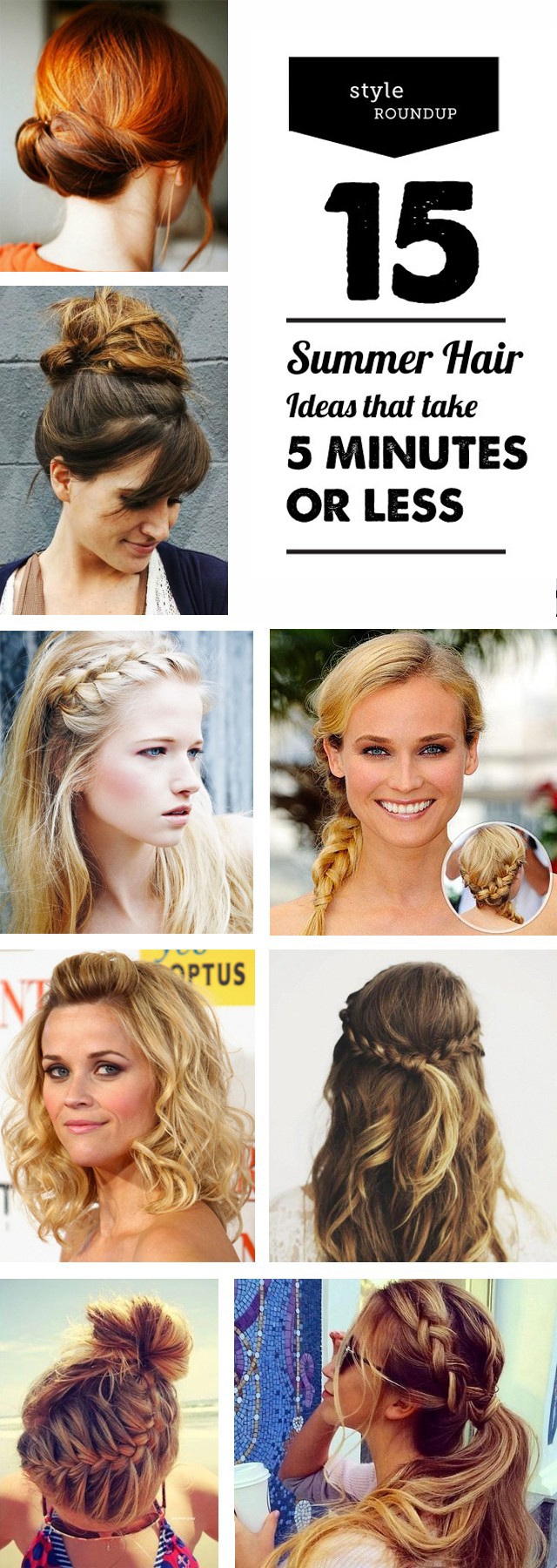 15 Summer Hair Styles That Take 5 Minutes Or Less  15-summer-hair-styles-that-take-5-minutes-or-less